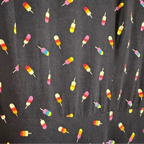 Neeru Kumar Navy With Colorful Popsicles Print Midi Dress Size Small - Picture 6 of 15